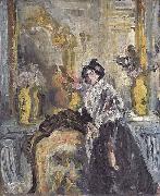 Pierre Laprade Femme accoudee oil on canvas